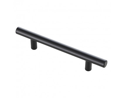 Elegant Quinn 3 Drawer Pull, Set of 10 - Matte Black, L 6.4" (PL400-4-MB-10PK)