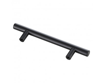 Elegant Quinn 3 Drawer Pull, Set of 10 - Matte Black, L 6.4" (PL400-4-MB-10PK)