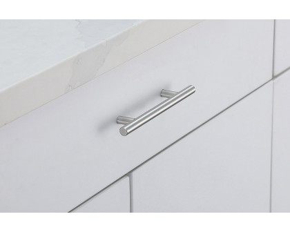 Elegant Quinn 3 Drawer Pull, Set of 10 - Brushed Nickel, L 6.4" (PL400-4-NK-10PK)