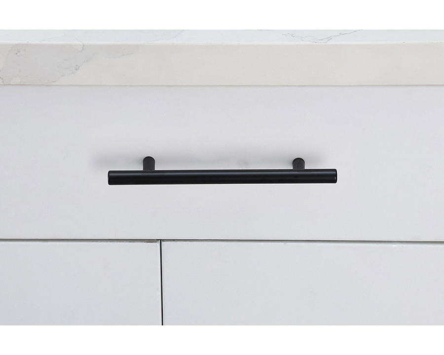 Elegant Quinn 3 Drawer Pull, Set of 10 - Matte Black, L 7.6" (PL400-5-MB-10PK)