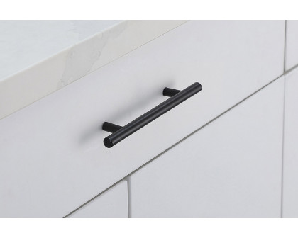 Elegant Quinn 3 Drawer Pull, Set of 10 - Matte Black, L 7.6" (PL400-5-MB-10PK)