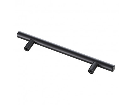 Elegant Quinn 3 Drawer Pull, Set of 10 - Matte Black, L 7.6" (PL400-5-MB-10PK)