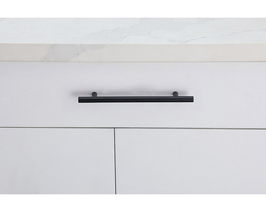 Elegant Quinn 3 Drawer Pull, Set of 10 - Matte Black, L 8.8" (PL400-6-MB-10PK)