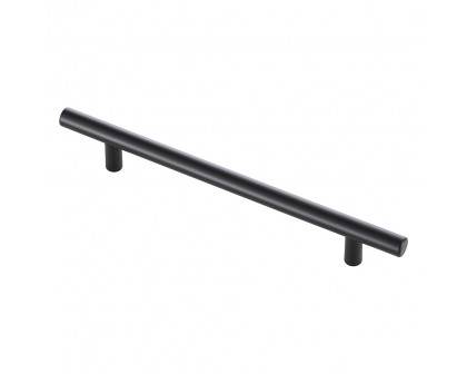 Elegant Quinn 3 Drawer Pull, Set of 10 - Matte Black, L 8.8" (PL400-6-MB-10PK)