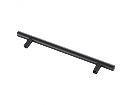 Elegant Quinn 3 Drawer Pull, Set of 10 - Matte Black, L 8.8" (PL400-6-MB-10PK)