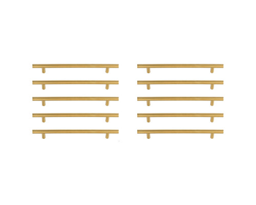 Elegant Quinn 3 Drawer Pull, Set of 10 - Brass, L 10.1" (PL400-7-BR-10PK)