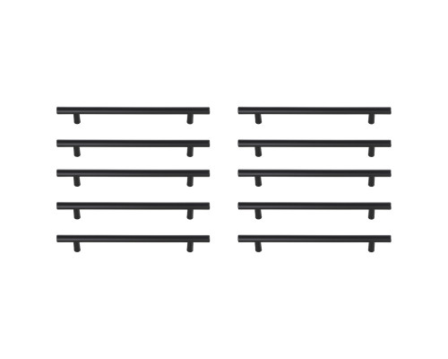 Elegant Quinn 3 Drawer Pull, Set of 10 - Matte Black, L 10.1" (PL400-7-MB-10PK)