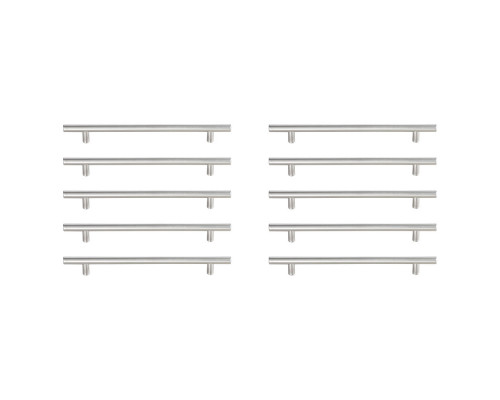 Elegant Quinn 3 Drawer Pull, Set of 10 - Brushed Nickel, L 10.1" (PL400-7-NK-10PK)