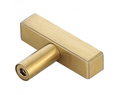 Elegant Quinn 1 Drawer Pull, Set of 10 - Brass (PL402-1-BR-10PK)