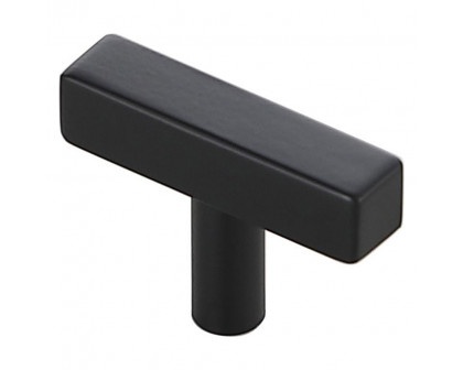 Elegant Quinn 1 Drawer Pull, Set of 10 - Matte Black (PL402-1-MB-10PK)