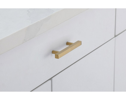 Elegant Quinn 3 Drawer Pull, Set of 10 - Brass, L 5" (PL402-3-BR-10PK)