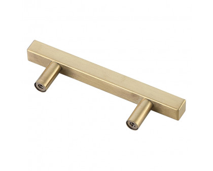 Elegant Quinn 3 Drawer Pull, Set of 10 - Brass, L 5" (PL402-3-BR-10PK)