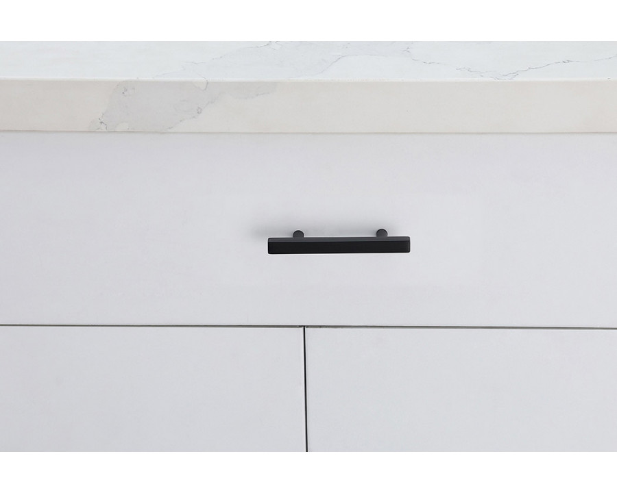 Elegant Quinn 3 Drawer Pull, Set of 10 - Matte Black, L 5" (PL402-3-MB-10PK)