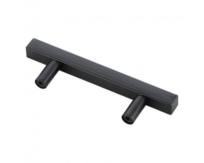 Elegant Quinn 3 Drawer Pull, Set of 10 - Matte Black, L 5" (PL402-3-MB-10PK)