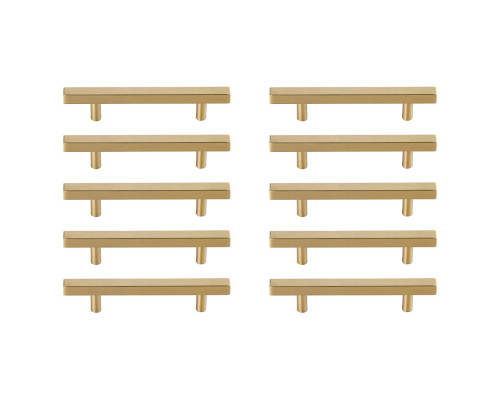 Elegant Quinn 3 Drawer Pull, Set of 10 - Brass, L 6.4" (PL402-4-BR-10PK)