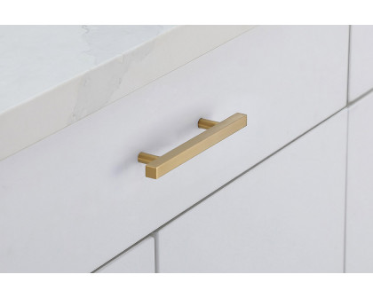 Elegant Quinn 3 Drawer Pull, Set of 10 - Brass, L 6.4" (PL402-4-BR-10PK)