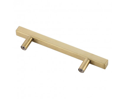 Elegant Quinn 3 Drawer Pull, Set of 10 - Brass, L 6.4" (PL402-4-BR-10PK)