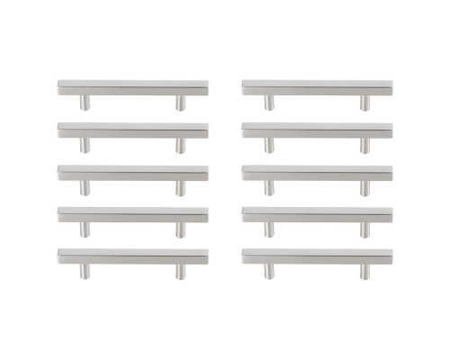 Elegant Quinn 3 Drawer Pull, Set of 10 - Brushed Nickel, L 7.4" (PL402-5-NK-10PK)