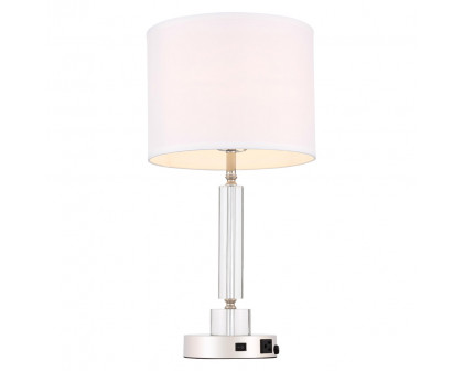 Elegant Deco 1 Light Table Lamp - Polished Nickel (TL3023PN)