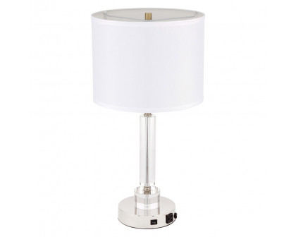 Elegant Deco 1 Light Table Lamp - Polished Nickel (TL3023PN)