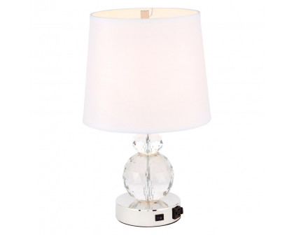 Elegant Maribelle 1 Light Table Lamp - Polished Nickel (TL3031PN)