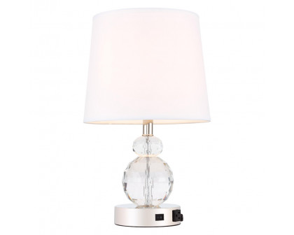 Elegant Maribelle 1 Light Table Lamp - Polished Nickel (TL3031PN)