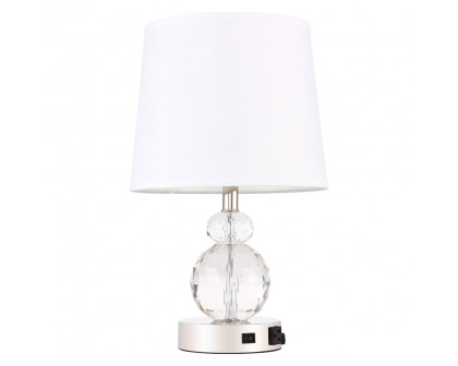 Elegant Maribelle 1 Light Table Lamp - Polished Nickel (TL3031PN)