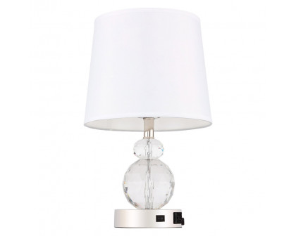 Elegant Maribelle 1 Light Table Lamp - Polished Nickel (TL3031PN)