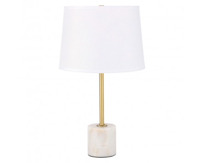 Elegant Kira 1 Light Table Lamp - Brushed Brass (TL3039BR)