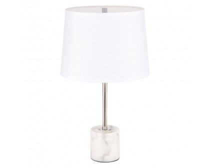 Elegant Kira 1 Light Table Lamp - Polished Nickel (TL3039PN)