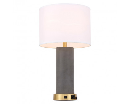 Elegant Chronicle 1 Light Table Lamp - Brushed Brass (TL3045BR)