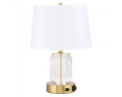 Elegant Wendolyn 1 Light Table Lamp - Brushed Brass (TL3047BR)