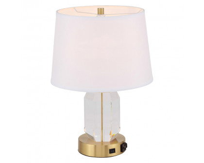 Elegant Wendolyn 1 Light Table Lamp - Brushed Brass (TL3047BR)