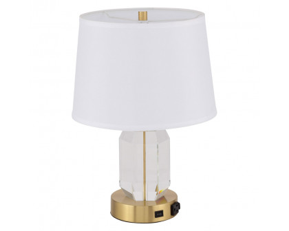 Elegant Wendolyn 1 Light Table Lamp - Brushed Brass (TL3047BR)