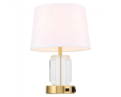 Elegant Wendolyn 1 Light Table Lamp - Brushed Brass (TL3047BR)