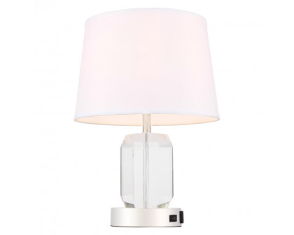 Elegant Wendolyn 1 Light Table Lamp - Polished Nickel (TL3047PN)