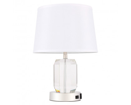 Elegant Wendolyn 1 Light Table Lamp - Polished Nickel (TL3047PN)