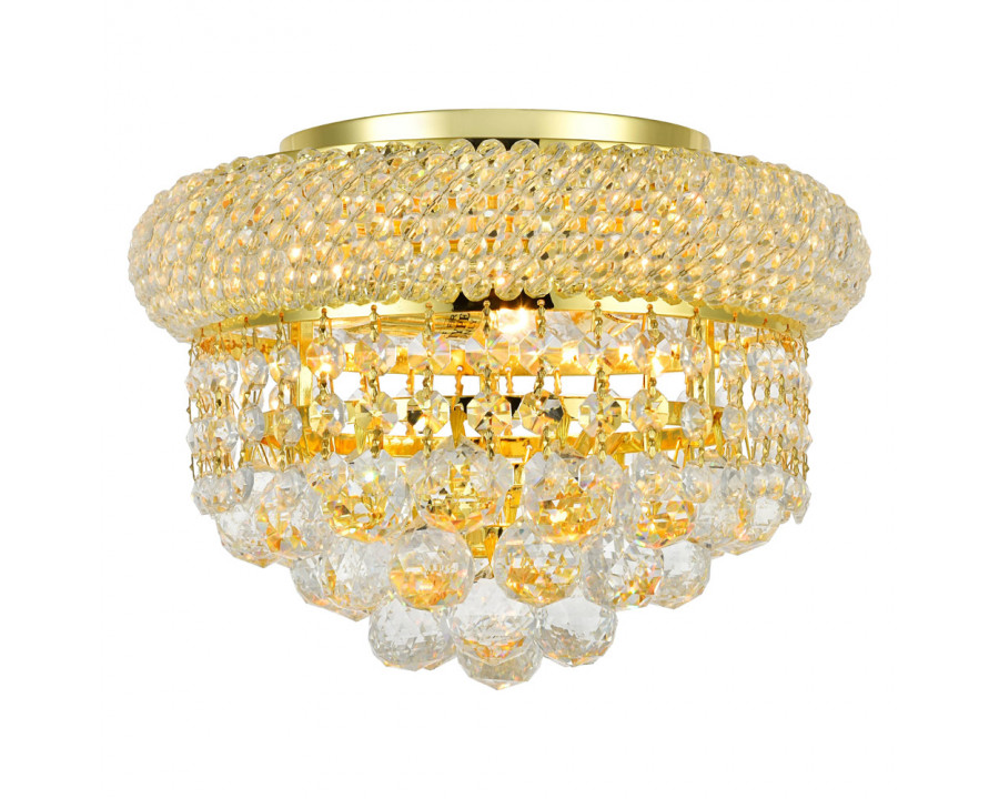 Elegant Flush Mount Light - Gold, L 10" (V1800F10G-RC)