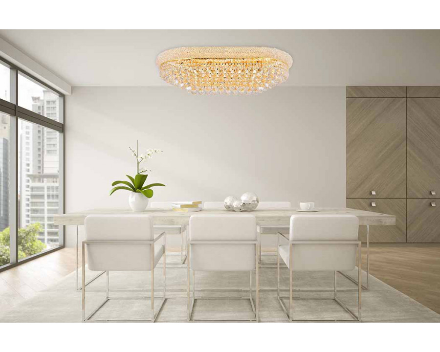 Elegant Flush Mount Light - Gold/EC, L 36" (V1800F36SG-EC)