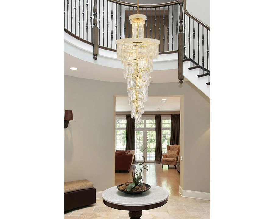 Elegant Pendant Light - Gold/RC, L 30" (V1800SR30G-RC)