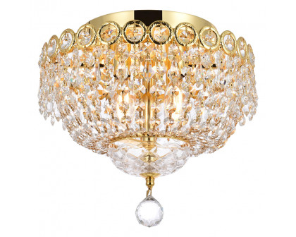 Elegant Flush Mount Light - Gold/EC, L 12" (V1900F12G-EC)