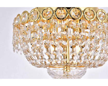 Elegant Flush Mount Light - Gold/EC, L 12" (V1900F12G-EC)