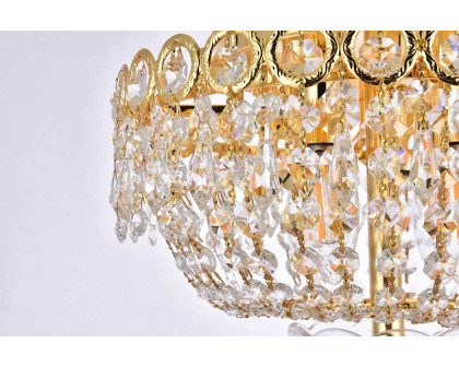 Elegant Flush Mount Light - Gold/EC, L 12" (V1900F12G-EC)