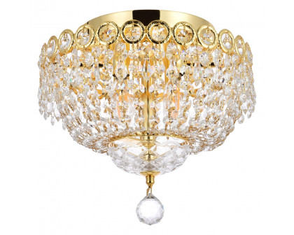 Elegant Flush Mount Light - Gold/EC, L 12" (V1900F12G-EC)