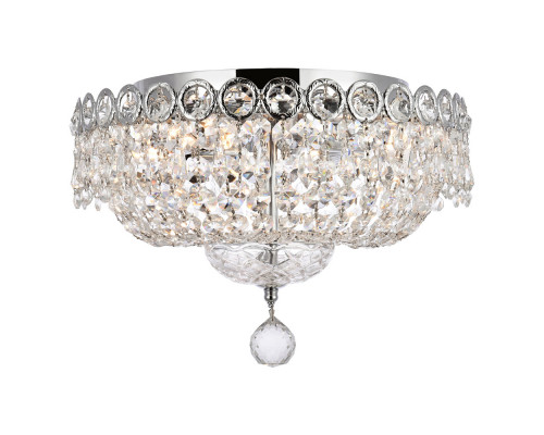 Elegant Flush Mount Light - Chrome, L 14" (V1900F14C-RC)