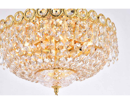 Elegant Flush Mount Light - Gold, L 14" (V1900F14G-RC)