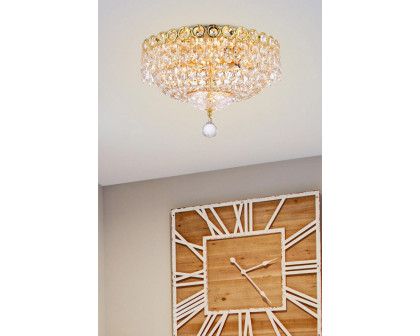 Elegant Flush Mount Light - Gold, L 14" (V1900F14G-RC)