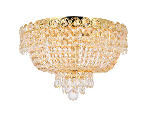 Elegant Flush Mount Light - Gold, L 16" (V1900F16G-RC)