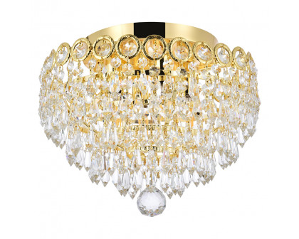 Elegant Flush Mount Light - Gold, L 12" (V1902F12G-RC)