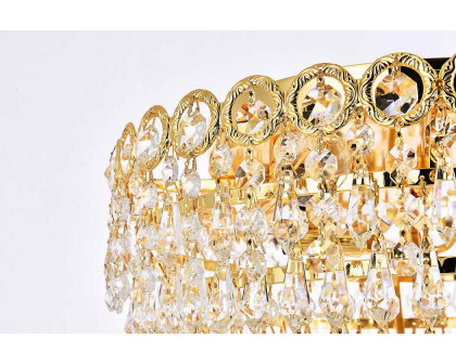 Elegant Flush Mount Light - Gold/EC, L 14" (V1902F14G-EC)